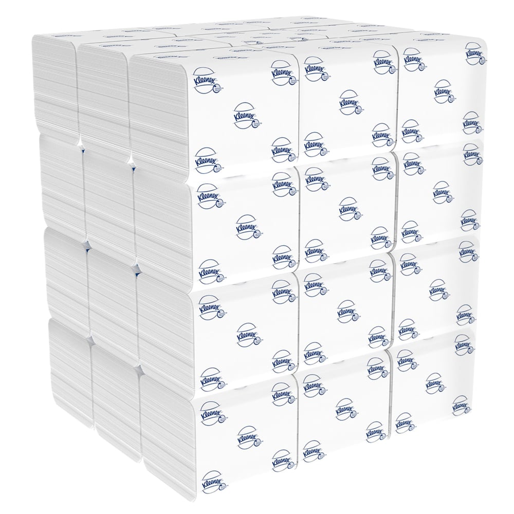 Kleenex® Toilettenpapier - Einzelblattsytem / Weiß /200 - 36 Packs  x 200 Toilet Tissue Sheets | Karton (36 Päckchen)