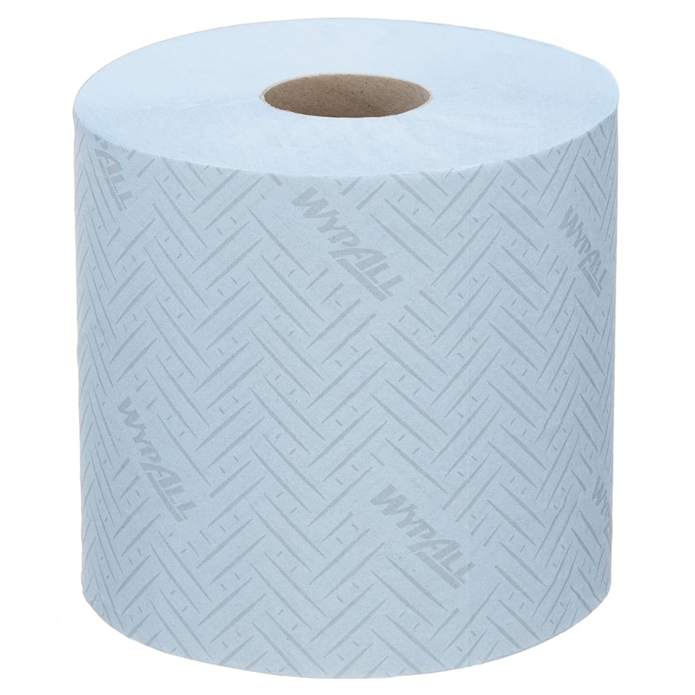 WypAll® L10 Papierwischtuch für Lebensmittel & Hygiene - Zentralentnahme  / Blau /1-lagig - 6 Rolls  x 800 Sheets | Karton (6 Rollen)