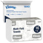 Kleenex® Handtücher - MultiFold / Weiß /Mittel - 16 Clips  x 150 Sheets | Karton (16 Päckchen)