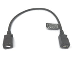 USB 2.0 Kabel 15 cm Micro B Buchse zu Buchse in Schwarz | System-S