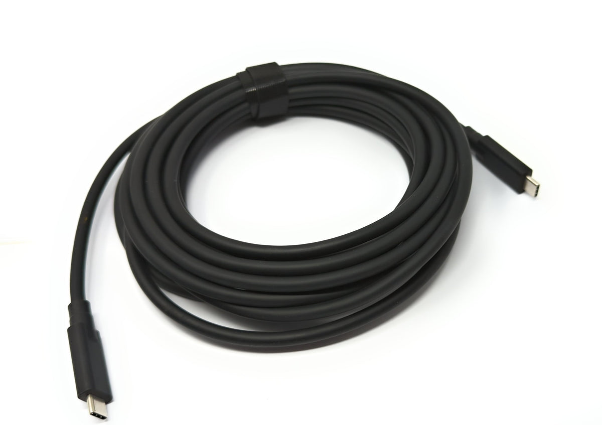 USB 3.2 Gen 2 Kabel 5 m Typ C Stecker zu Stecker in Schwarz | System-S
