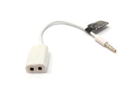 Audio Y Kabel 15 cm Stereo AUX Klinke 3,5 mm Stecker zu 2x Buchse in Weiß | System-S