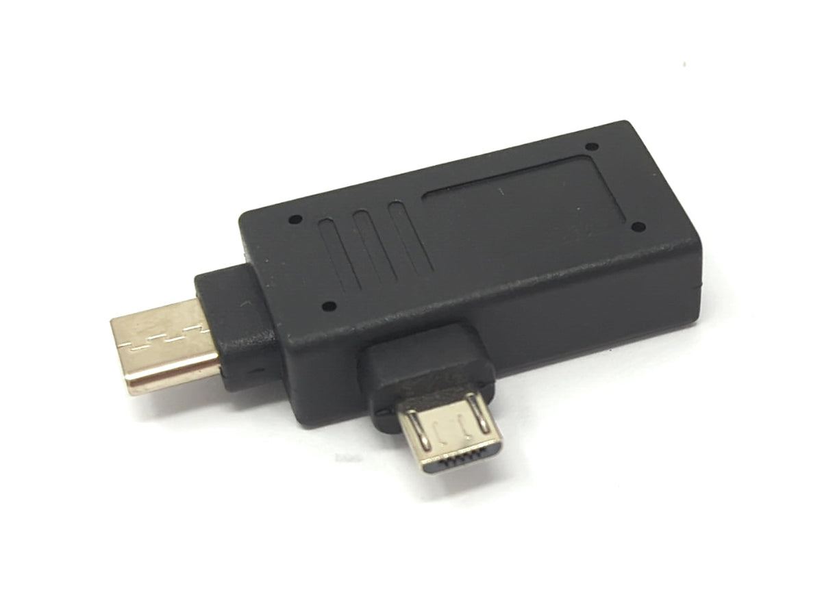 USB Y 3.1 Adapter Typ C Stecker & 2.0 Micro B Stecker zu 3.0 A Buchse Kabel | System-S