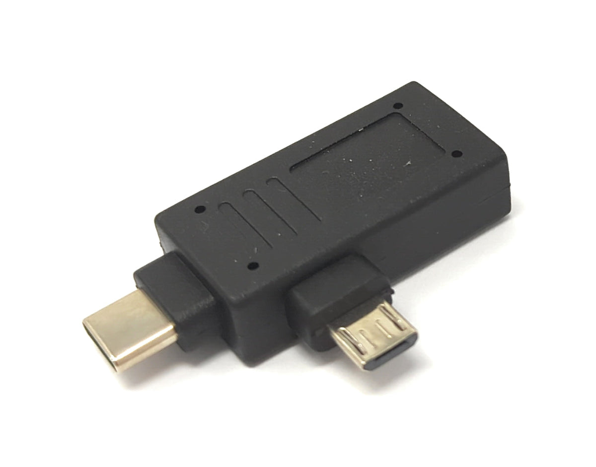 USB Y 3.1 Adapter Typ C Stecker & 2.0 Micro B Stecker zu 3.0 A Buchse Kabel | System-S