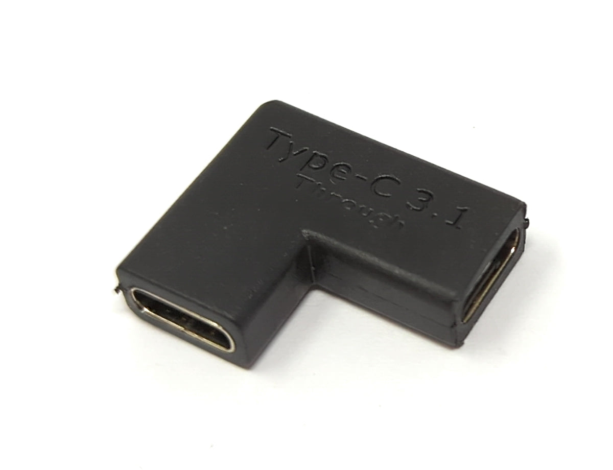 USB 3.1 Adapter Typ C Buchse zu Buchse Winkel Kabel in Schwarz | System-S