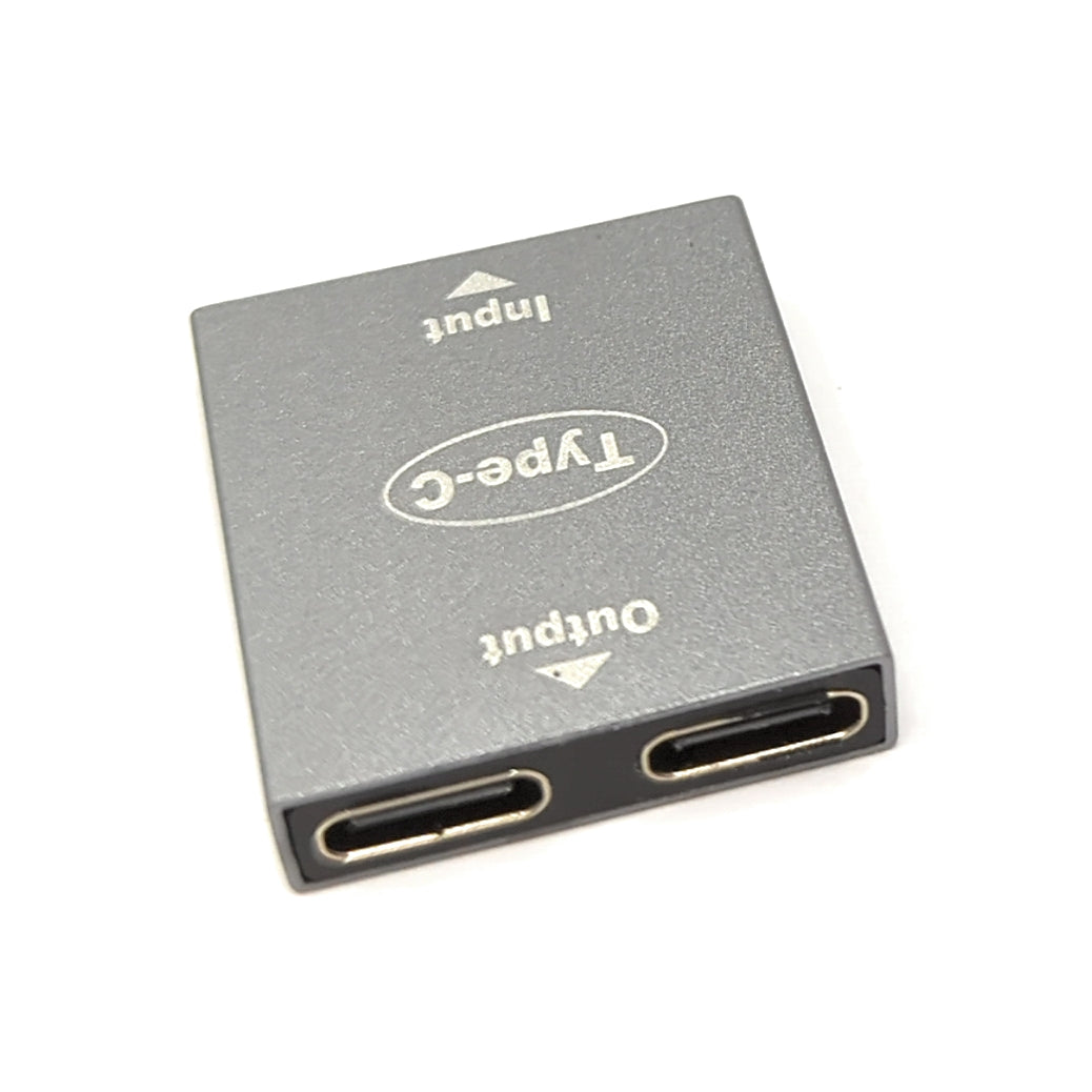 USB 3.1 Y Adapter Typ C Buchse zu 2x Buchse Kabel in Grau | System-S