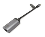 LAN Kabel 19 cm RJ45 Buchse zu USB 3.1 Typ C Stecker Adapter in Grau | System-S