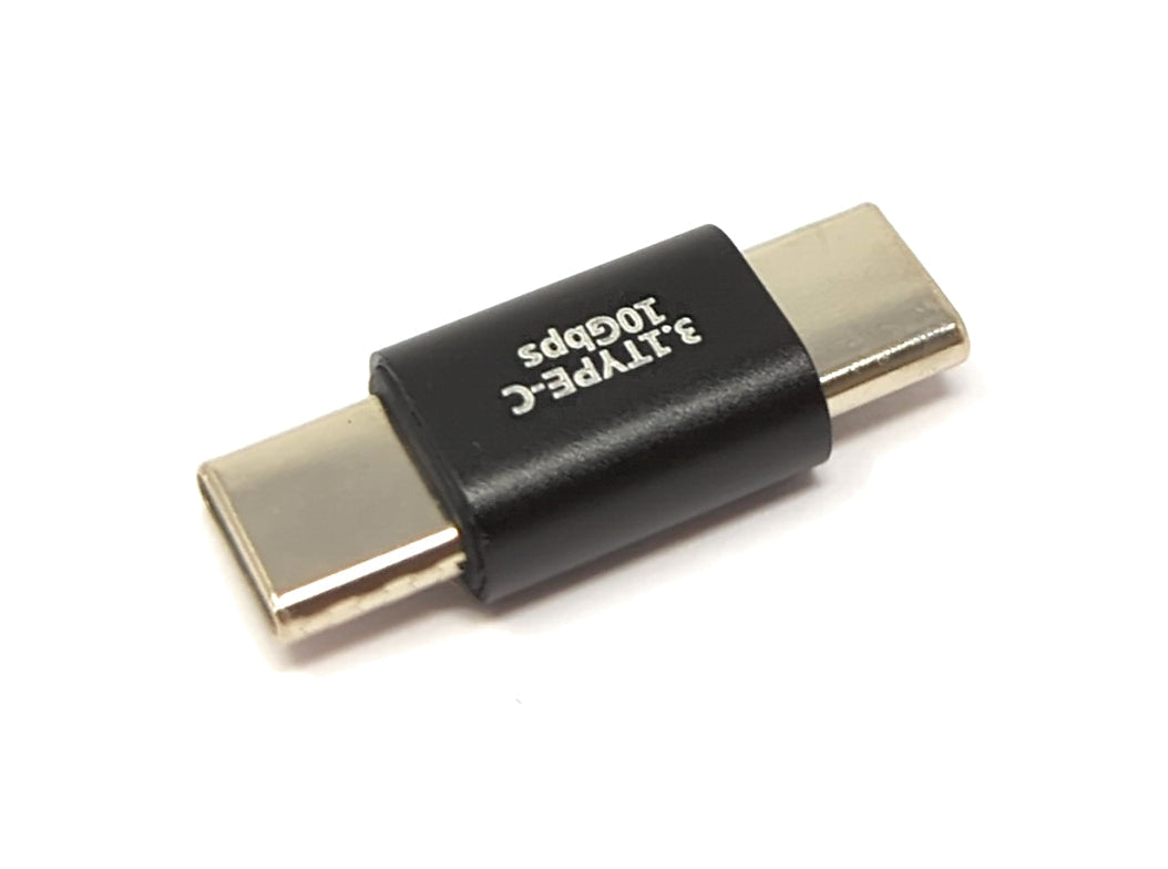 USB 3.1 Gen 2 Adapter Typ C Stecker zu Stecker Kabel in Schwarz | System-S