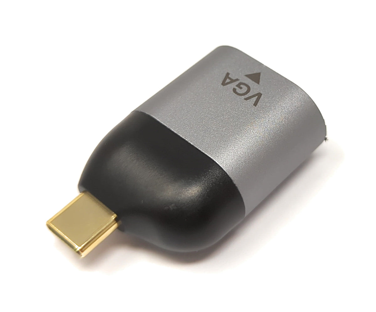 VGA Adapter Buchse zu USB 3.1 Typ C Stecker Kabel in Grau | System-S