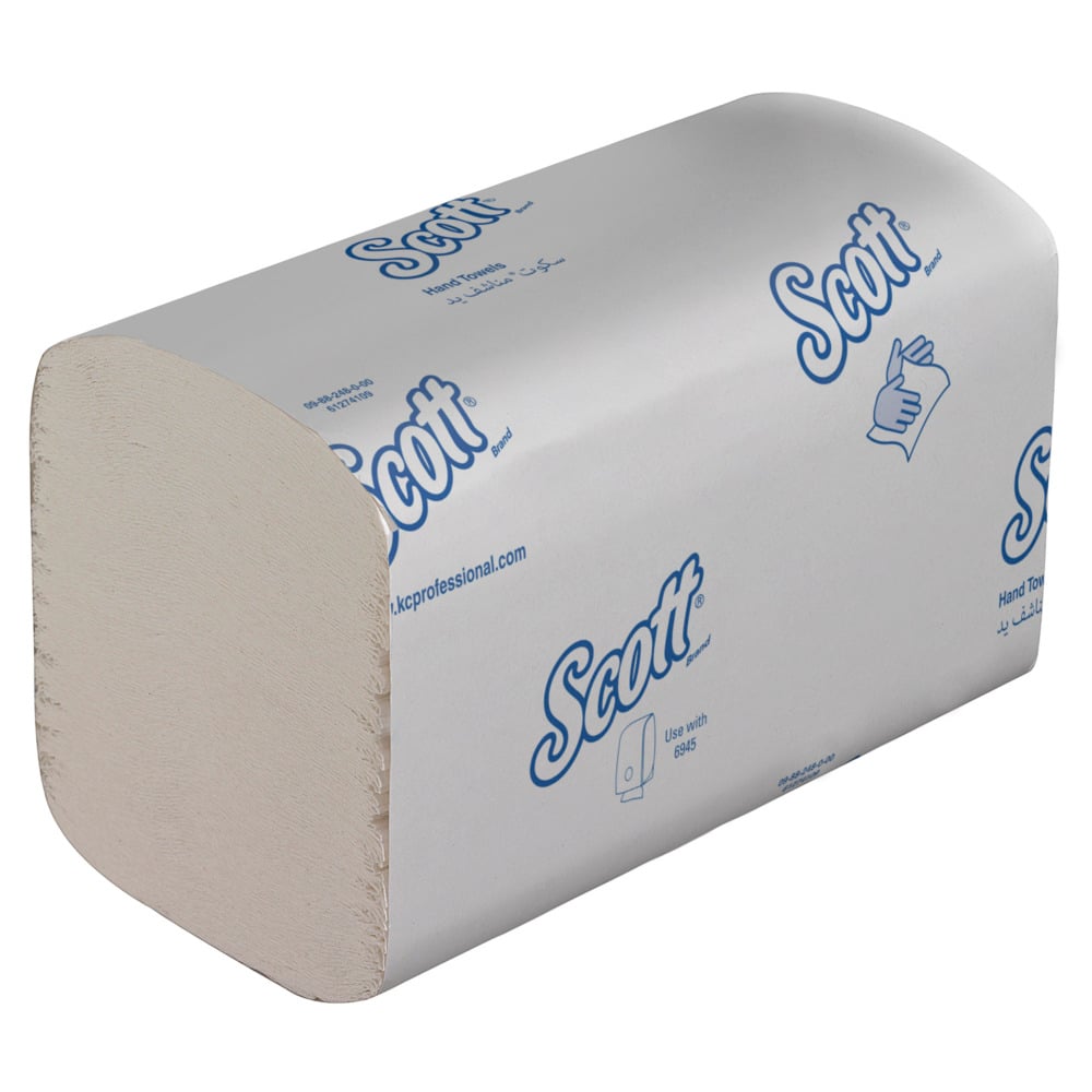 Scott® Control™ Handtücher - Interfold / Weiß /Klein - 15 Clips  x 304 Sheets | Karton (15 Päckchen)
