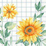 Serv.33x33 3lg 1/4 Sonnenblume  | Packung (50 Stück)