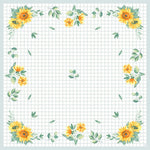 Dunicel Mitteldecke 84x84 cm - Sonnenblumenmotiv für Feste | Karton (1 Packung)