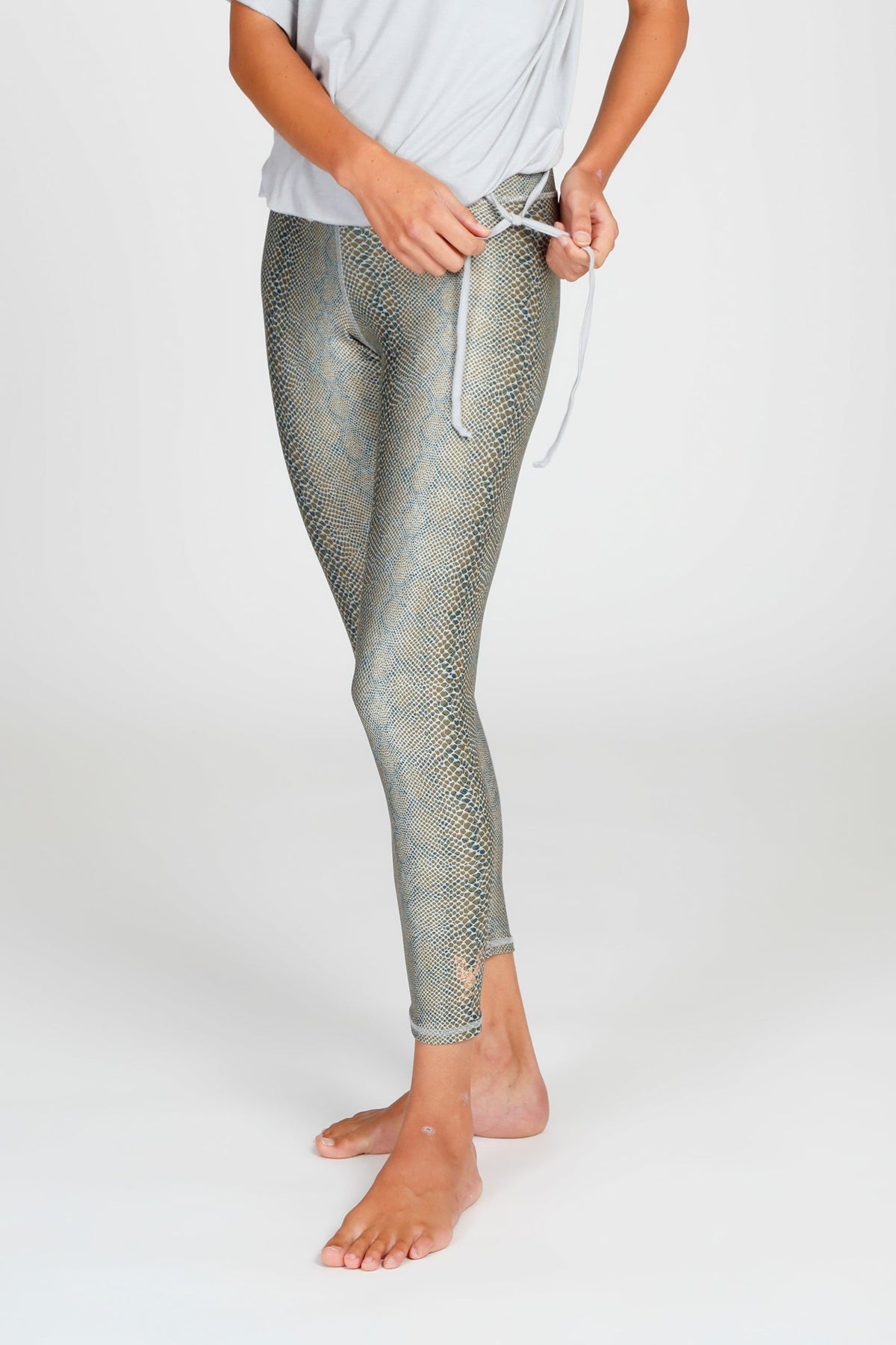 Lux Leggings stone olive snake