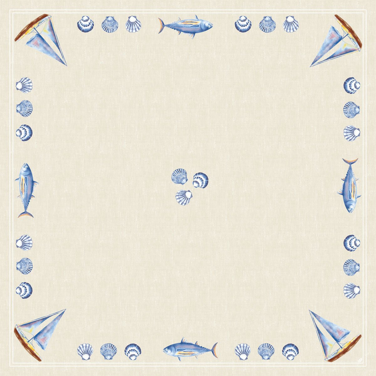 Dunicel Mitteldecke 84x84 cm - Tide Design für Feste und Events | Packung (100 Stück)