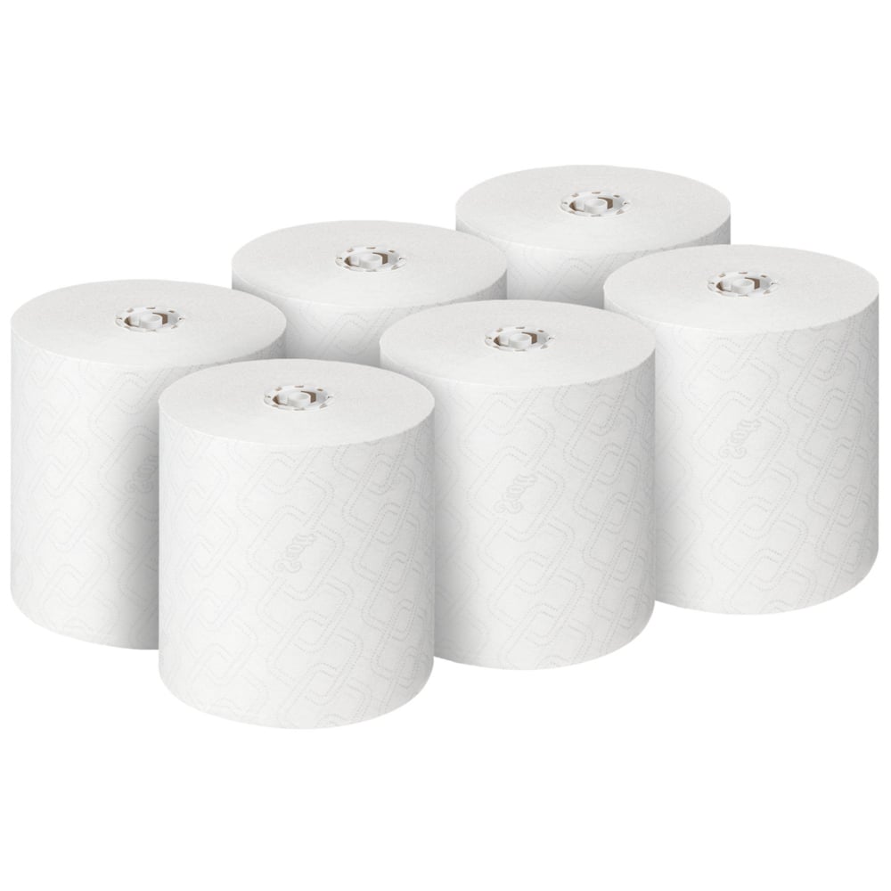 Scott® Essential™ Handtücher - Rolle / Weiß - 6 Rolls  x 1 Sheet | Karton (6 Rollen)