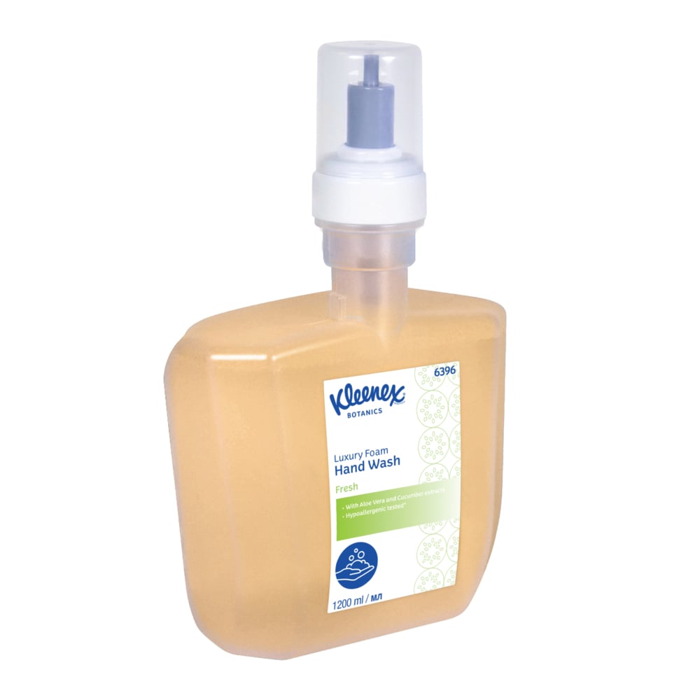 Kleenex® Botanics™ Luxury Foam Hand Wash - 1.2 Litre Cassette / 1.2 l - 4 Electronic Cassettes | Karton (4 Kartuschen)
