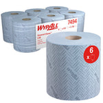 WypAll® L10 Papierwischtuch für Lebensmittel & Hygiene - Centrefeed for Reach+™ / Blau - 6 Rolls  x 630 Sheets | Karton (6 Rollen)