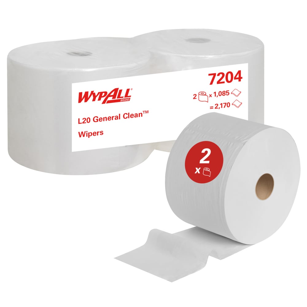 WypAll® L20 Genral Clean - Großrolle / Weiß - 2 Rolls  x 1085 Sheets | Karton (2 Rollen)
