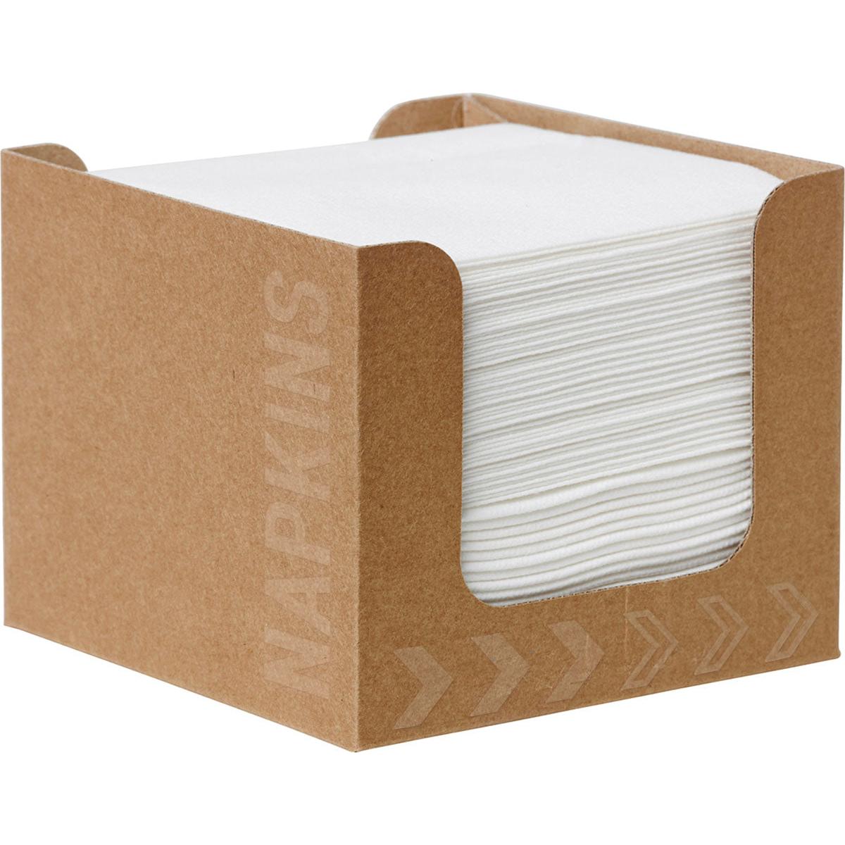 Bio-Dunisoft-Serviettenbox 20 x 20 cm weiß | Packung