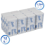 Scott® SLIMFOLD Handtücher - gefaltet / Weiß - 16 Clips  x 110 Sheets | Karton (16 Päckchen)
