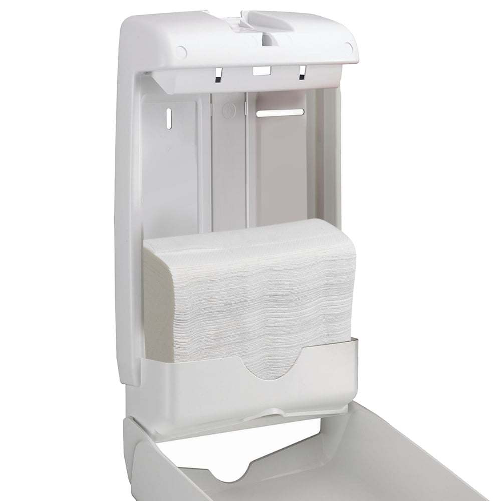 Scott® SLIMFOLD Handtücher - gefaltet / Weiß - 16 Clips  x 110 Sheets | Karton (16 Päckchen)