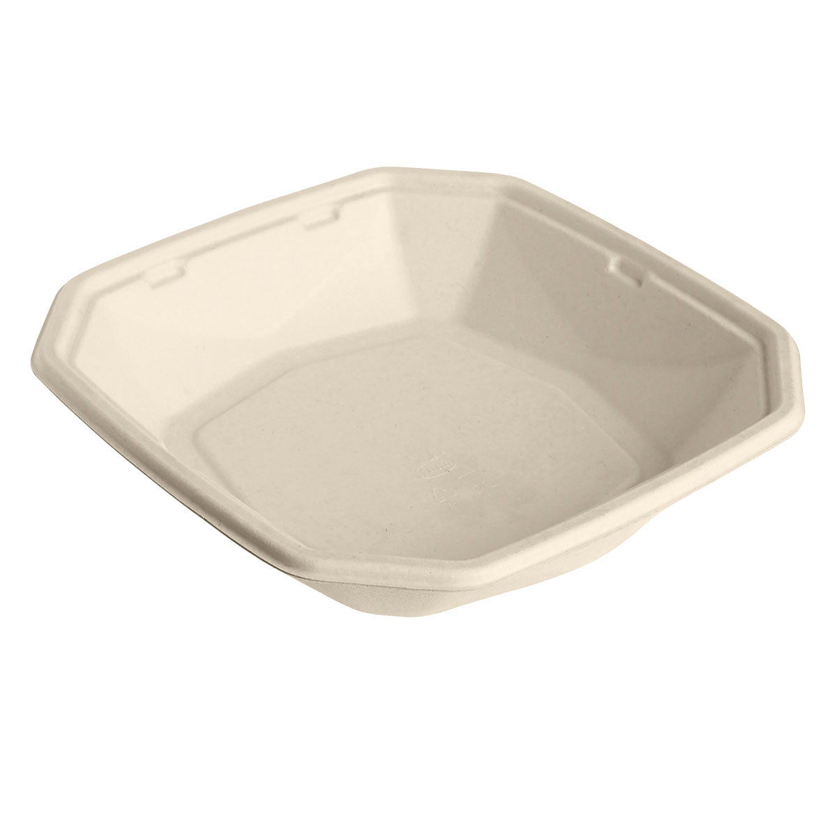 Octabagasse Schale 1000 ml - coated  Braun Bagasse PBAT/PLA-coated 224x224x42 | Packung (50 Stück)