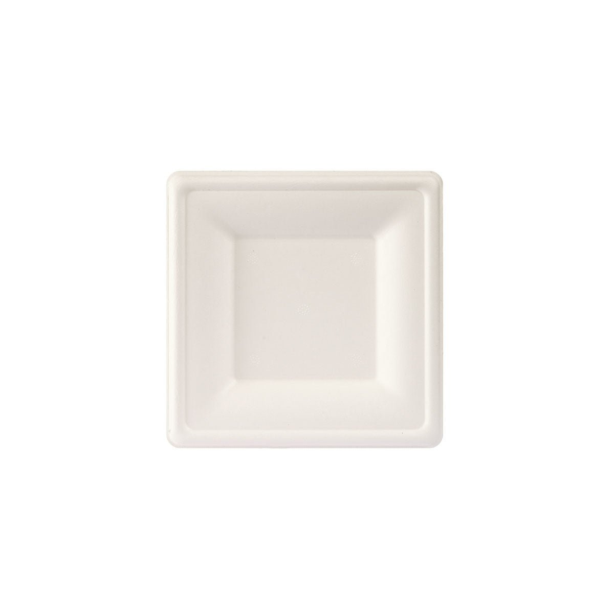 Teller, quadratisch 16x16 cm Weiss - uncoated  Weiß Bagasse 160x160 | Packung (50 Stück)