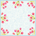 Dunicel-Mitteld. 84x84cm - Gemalte Tulpen Tischdecke | Karton (1 Packung)