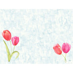 Bio-Dunicel-Sets 30x40 cm mit gemalten Tulpen - Hochwertige Tischsets | Packung (100 Stück)