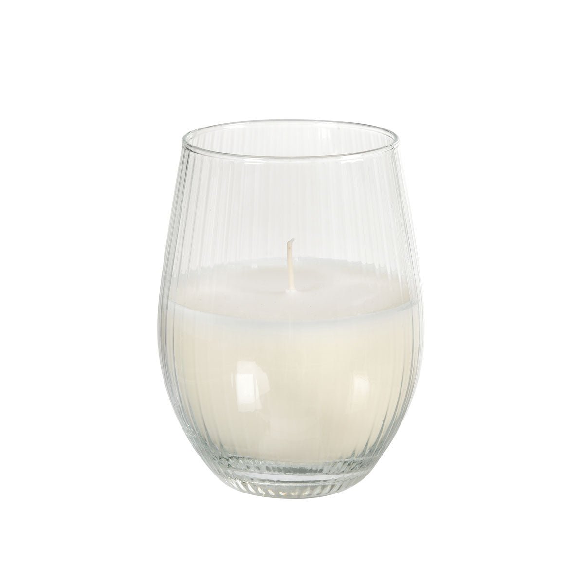 Kerzengläser Ritz, 12,5 cm, Ø76 mm, weiß - Elegante Teelichthalter | Packung (1 Stück)