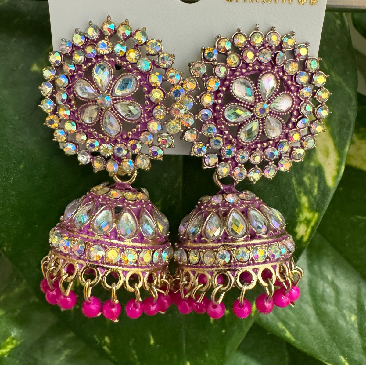 Stone And Beads Jhumki