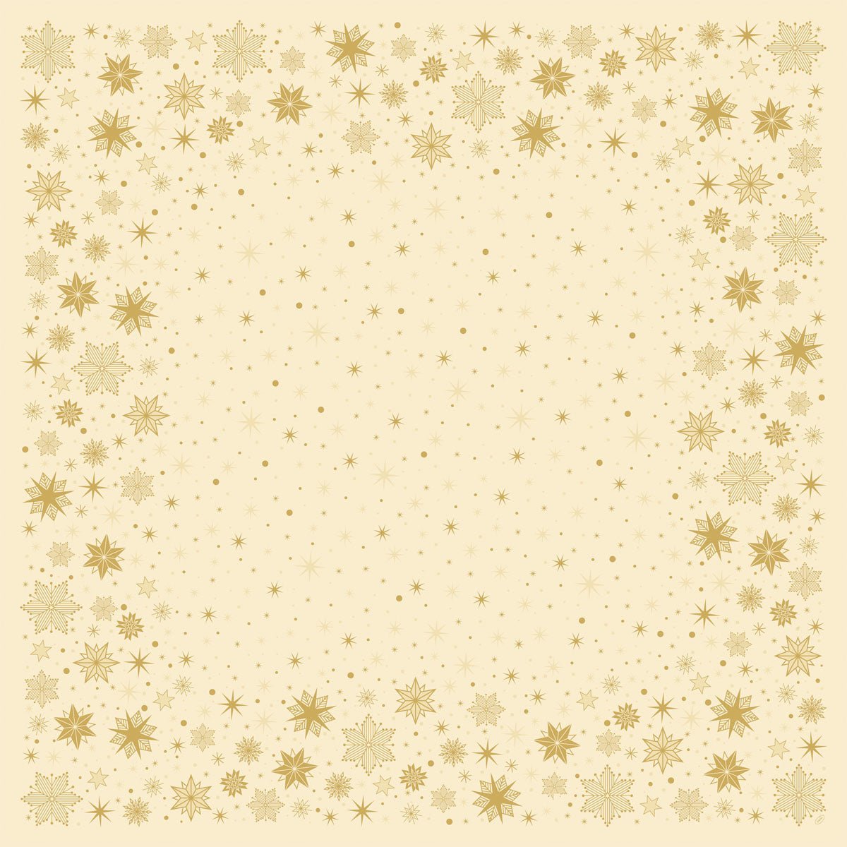 Bio-Dunicel Mitteldecke 84x84 cm Stargazing cream für Festlichkeiten | Karton (1 Packung)