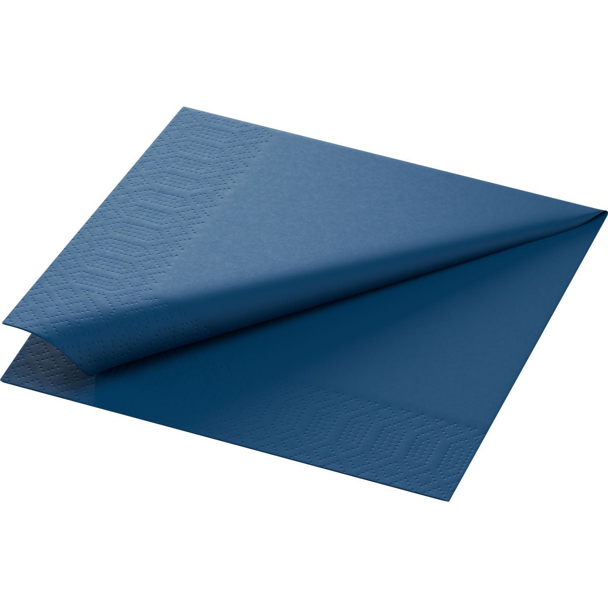 Zellstoffservietten 33x33 cm, 3-lagig, dunkelblau, 1/4-Falz | Packung (250 Servietten)
