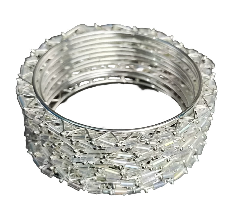 Traditional Silver Bangle Set Pcs of 12