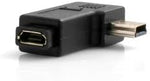Micro USB Buchse zu Mini USB Stecker 90° Grad Winkel Rechts Gewinkelt Winkelstecker Adapter Stecker | System-S