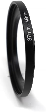 Objektiv Adapter 37 mm Gewinde zu 46 mm Step Up Ring in Schwarz für Filter | System-S