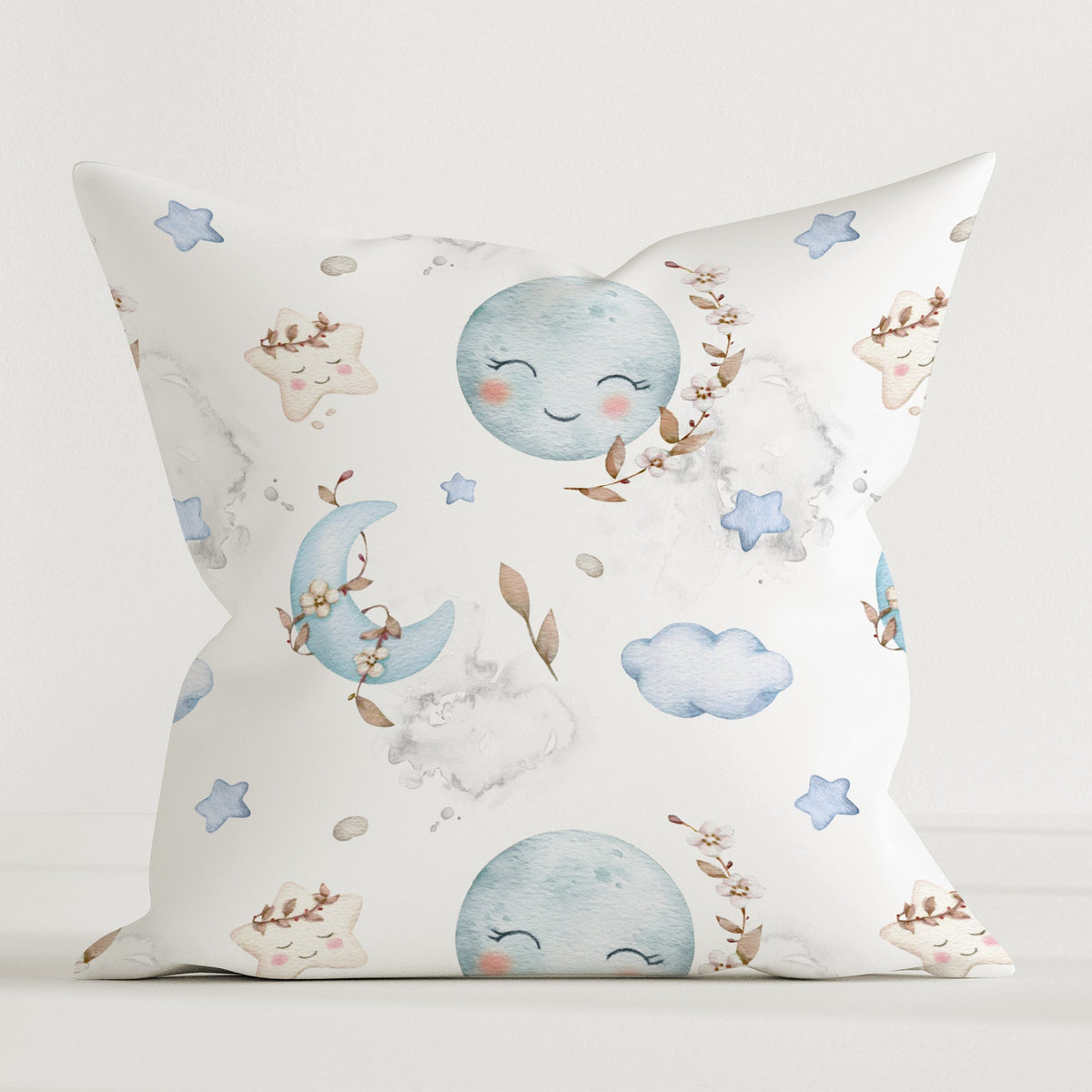 "Sweet Moon Blau" Kinder Dekokissen