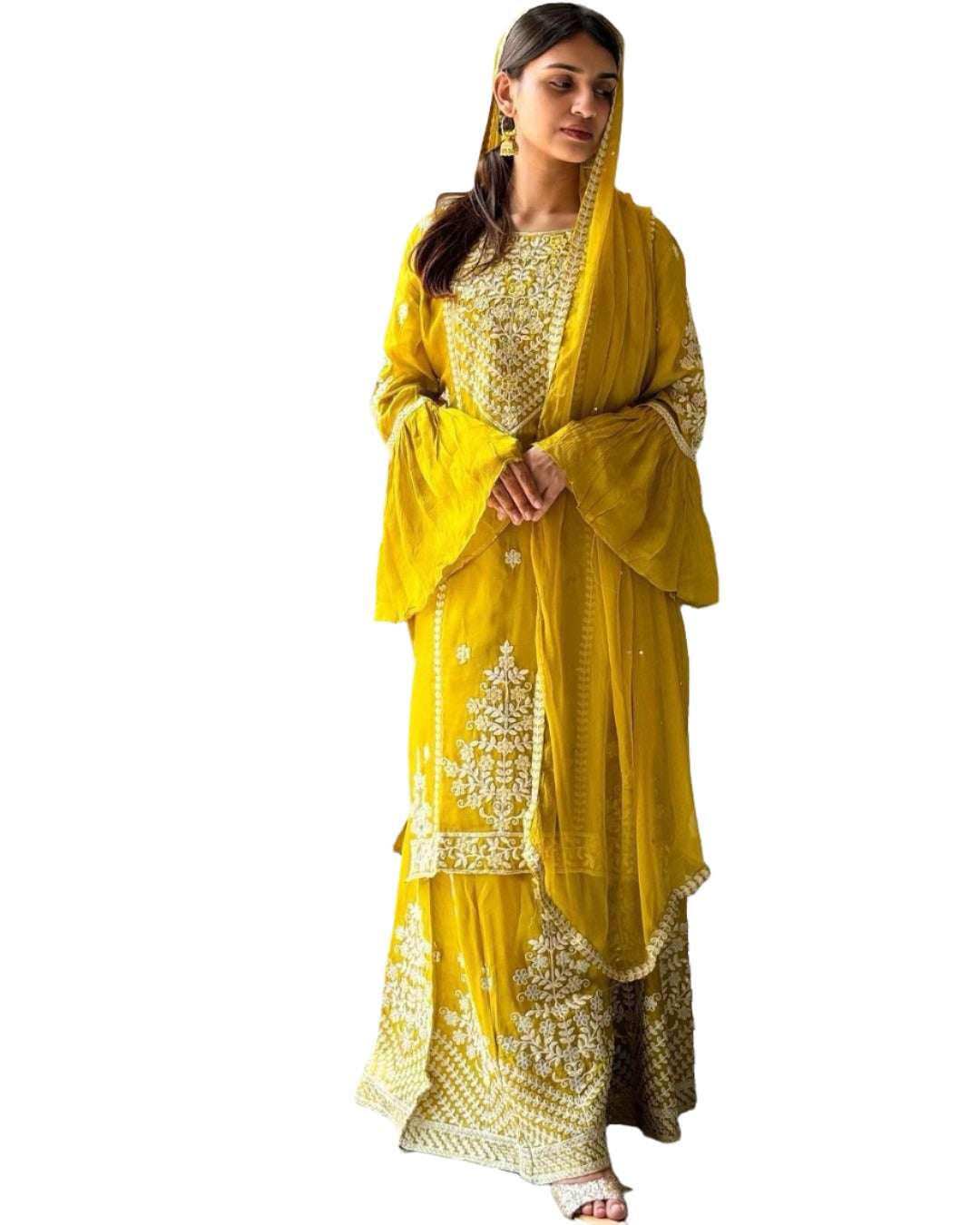 Heavy Embroidery Thread Work Outfit In Germany