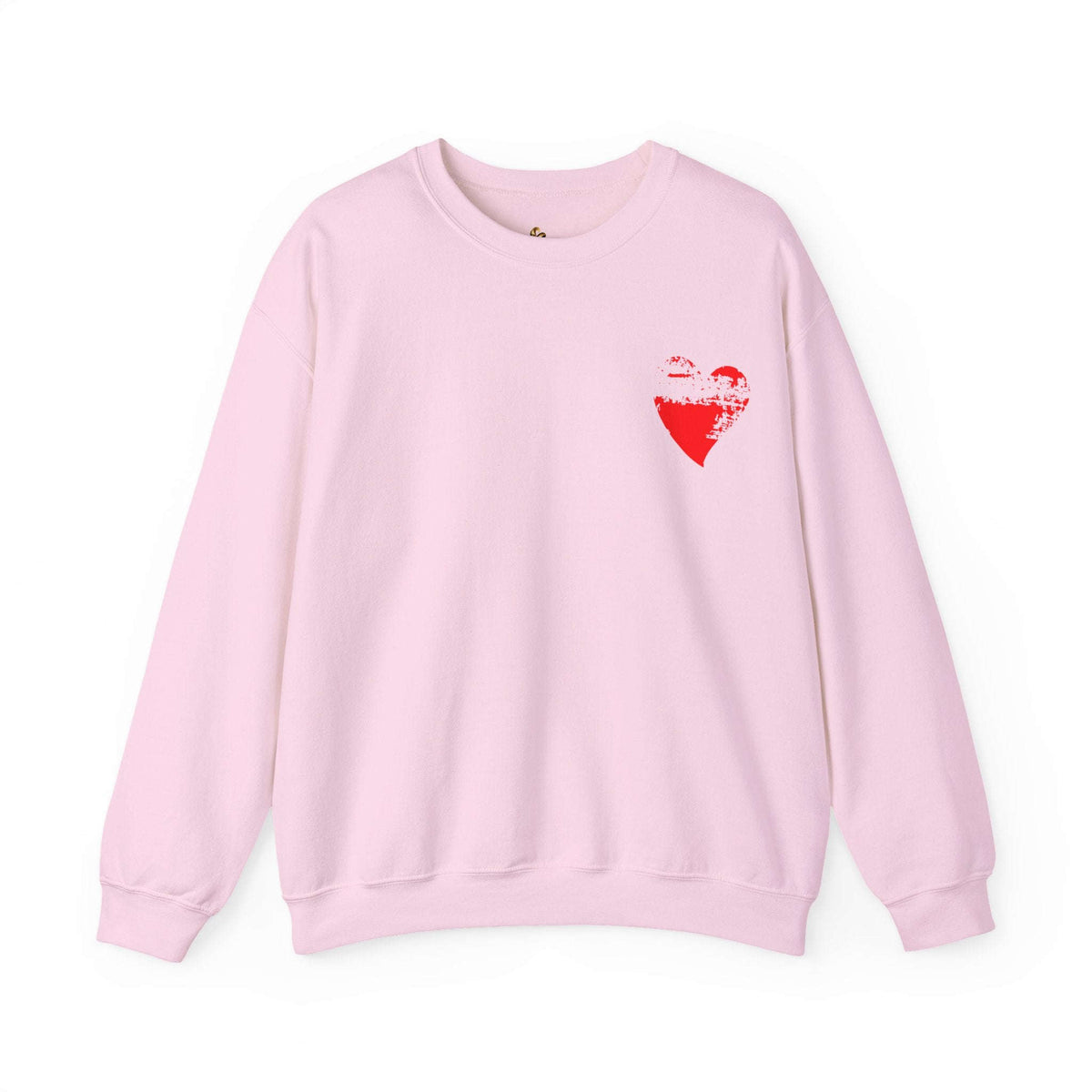 Damen Oversized Sweatshirt „Grunge Heart“ – Premium Baumwollmix Pullover mit rotem Herz-Print Namma Markt