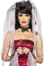 AccSet Gothic-Braut  Schleier, Tiara, etc.