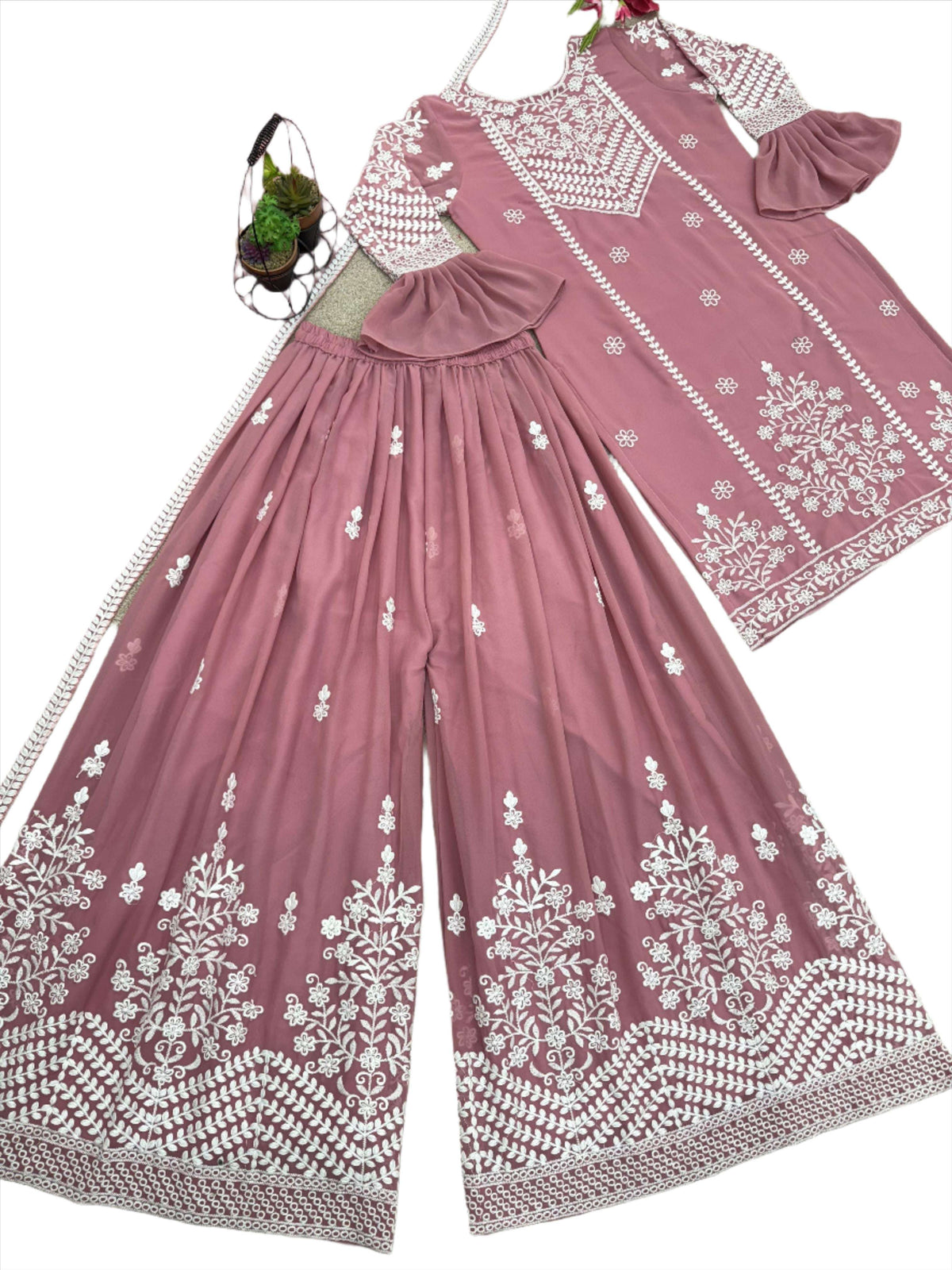 Heavy Embroidery Thread Work Outfit In Germany