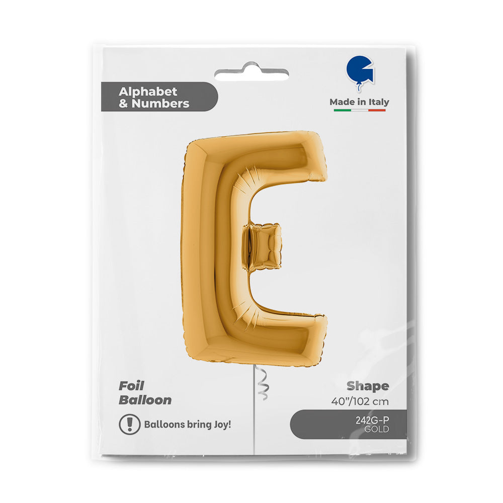 Riesenbuchstabe Folienballon 40"/102cm | Gold #E