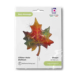 Shape Folienballon "Ahorn Blatt" Glitzer Holo | 76 cm
