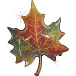 Shape Folienballon "Ahorn Blatt" Glitzer Holo | 76 cm