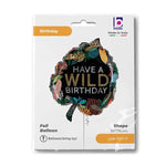 Shape Folienballon "Wild Birthday" Tropical Leaf | 76 cm
