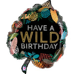 Shape Folienballon "Wild Birthday" Tropical Leaf | 76 cm