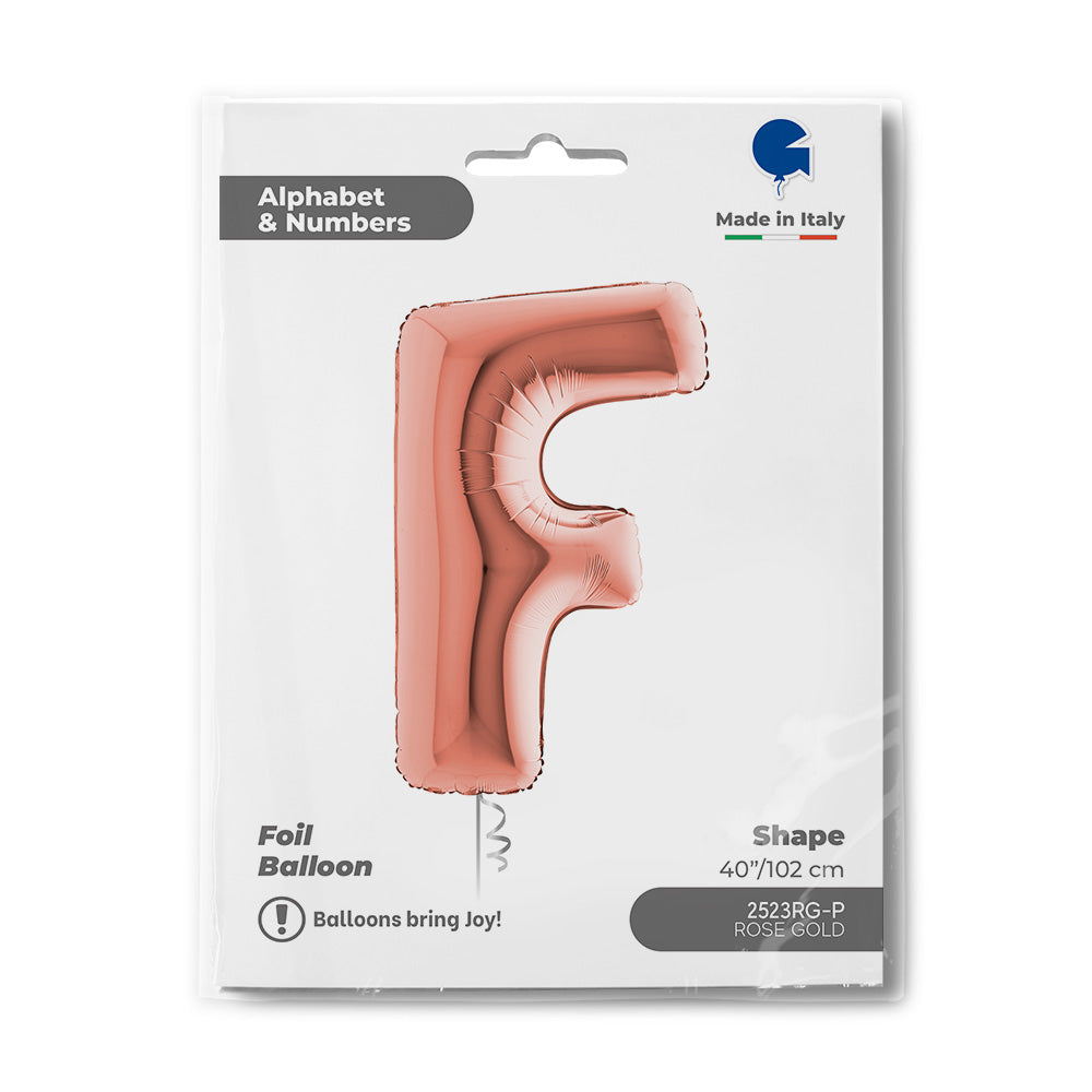 Riesenbuchstabe Folienballon 40"/102cm | Rosegold #F