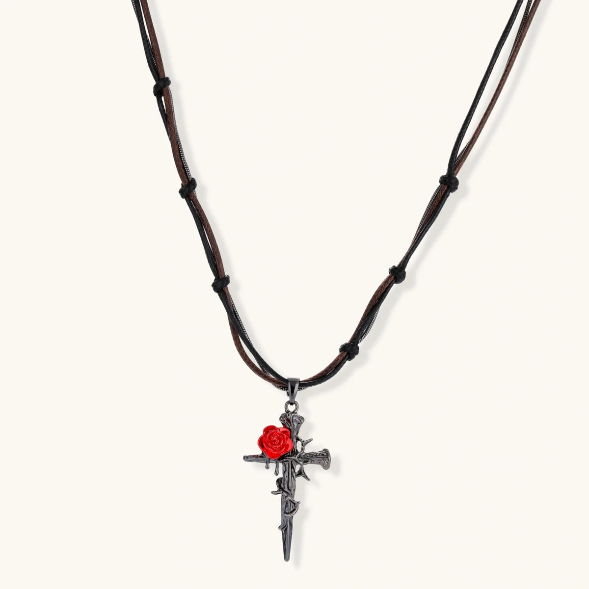 Dornrosen-Kreuz-Halskette