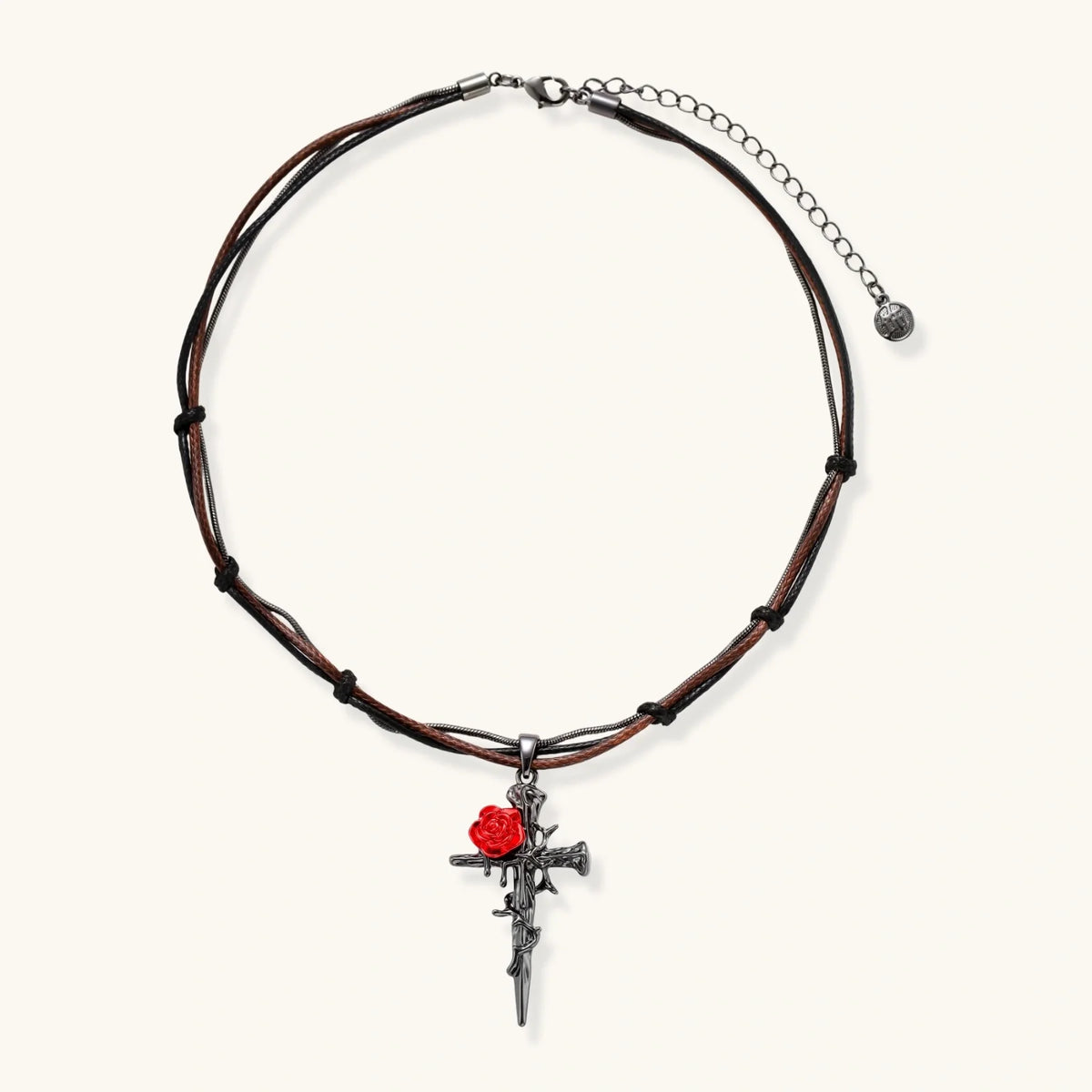 Dornrosen-Kreuz-Halskette