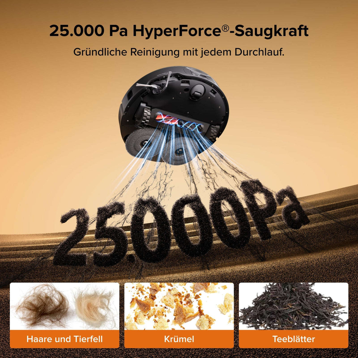 Roborock Qrevo Edge 2 - 25.000 Pa HyperForce-Saugkraft und Dual Anti-Tangle System Namma Markt